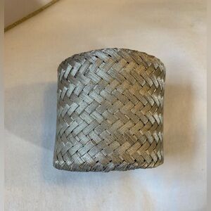 Sarah Cavender Metalworks Silver Tone Woven Metal Cuff Bracelet
